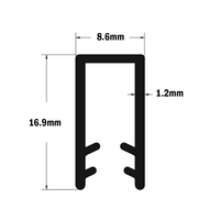 61-110-0 MODULAR SOLUTIONS SEALING PROFILE<br>1/4" PANEL GASKET INSERT 2M